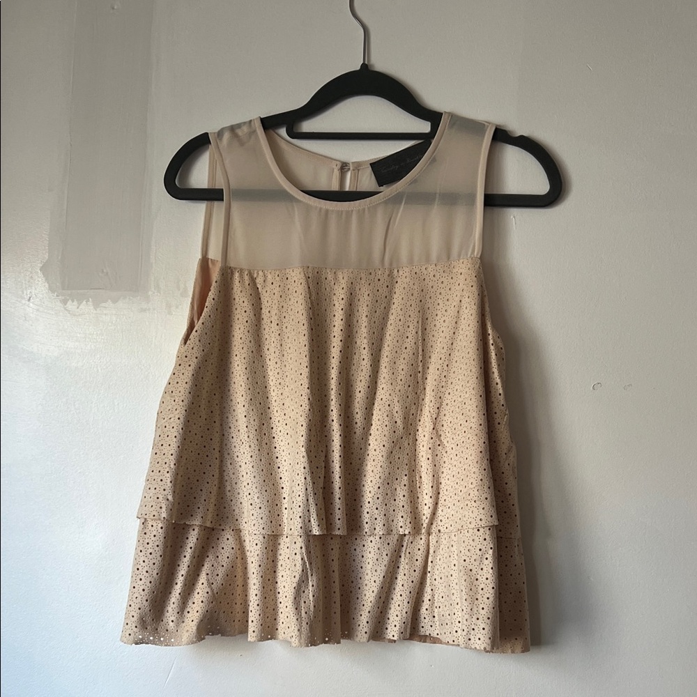 Sunday in Brooklyn Peach Layered Blouse Size small from Anthropologie